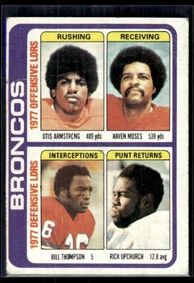 1978 Topps Otis Armstrong/Haven Moses/Bill Thompson/Rick Upchurch Denver Broncos