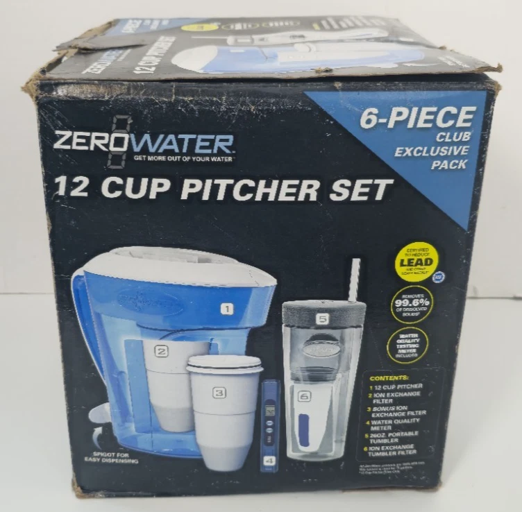 ZEROWATER 5 Stage 12-Cup Ready Pour PITCHER Travel Tumbler Extra Filter & Meter - Image 2 of 4
