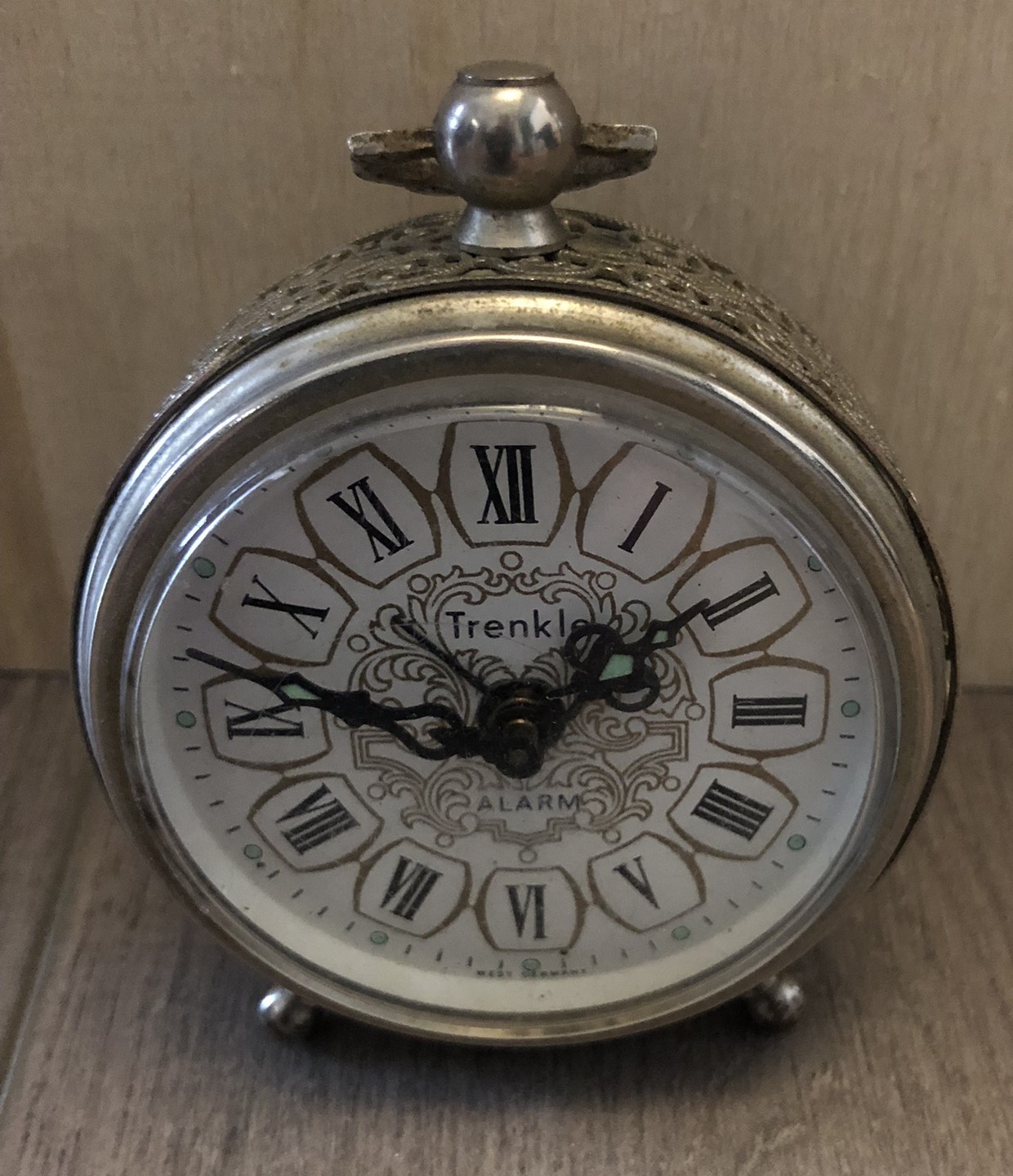 Vintage Wind-Up Trenkle Alarm Clock, West Germany, Working