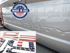 Compatible With 2023 24 25 2026 3d Us Flag Domed Raised Tailgate Letters Decals