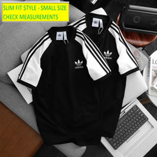 ADIDAS ORIGINALS 3-STRIPES CALIFORNIA Retro Trefoil TEE SHIRT  BLACK Slim Fit