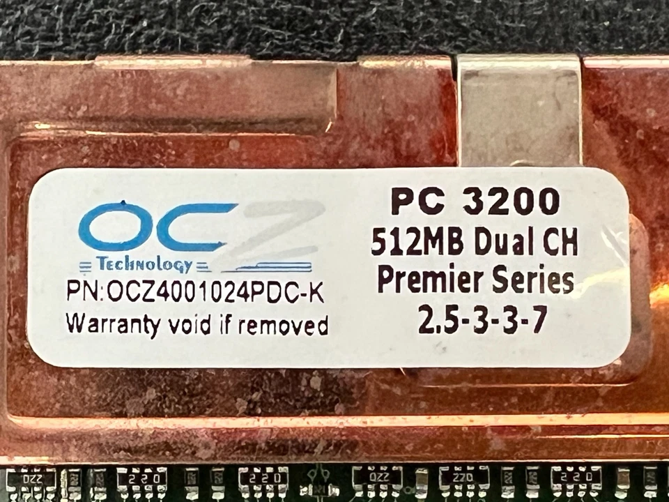 OCZ PC 3200 512MB Dual Ch Premier Series 2.5-3-3-7 OCZ4001024PDC-K DDR 400 RAM - Image 3 of 3