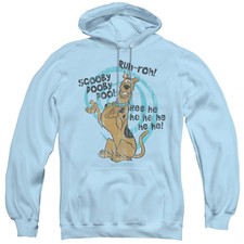 Scooby Doo Quoted Mens Hoodie Light Blue Officially Licensed