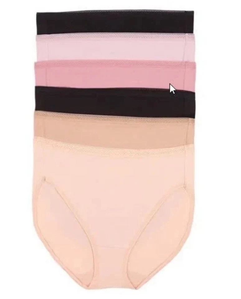 Felina Pima 棉混纺高领蕾丝装饰腰带 6 件装大号 — 第 2/3 张图片