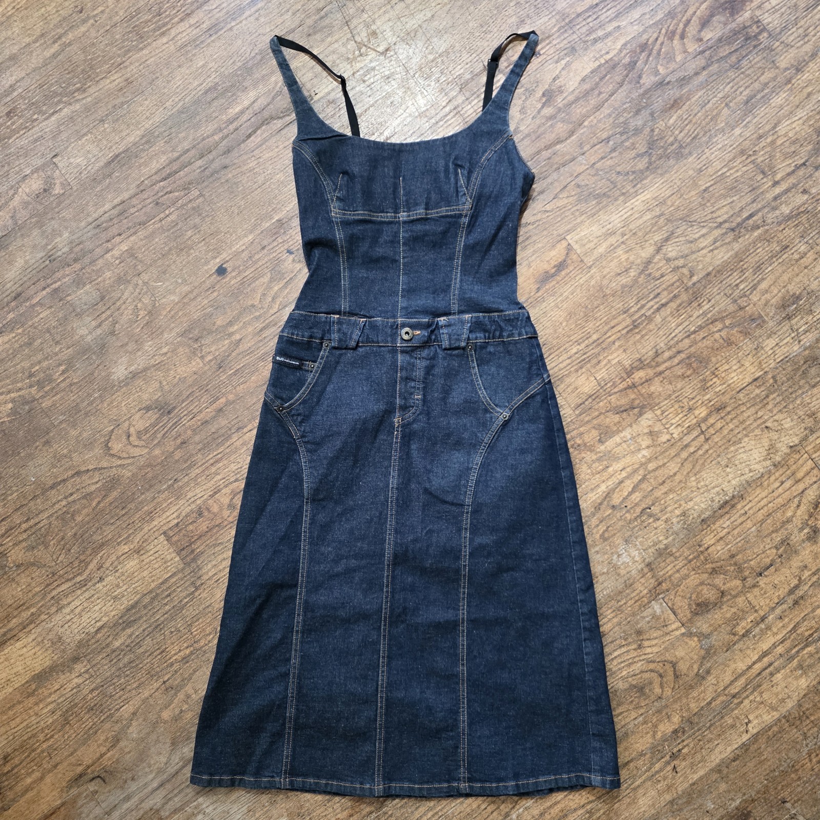 Dolce & Gabbana Jean Dress - Very Dark Blue Size 24/38 Made In Italy Women's