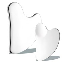 2PCS Gua Sha Facial Tools for Face Metal Gua Sha Tighten Skin Massage Guasha ...