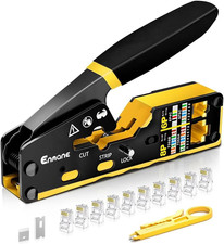 Ethernet Crimping Tool RJ45/RJ11 Crimper Tools for Cat6 Cat5E Cat5 with 10Pcs Ca