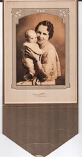 Photo California Placerville Mother Baby Land Studio Portrait 9" x 6.5" VIntage