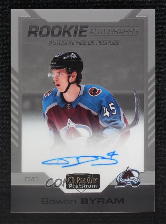 2020-21 O-Pee-Chee Platinum Rookie Auto Bowen Byram #R-BB Auto RC 4wd
