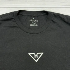 Primo T-Shirt Mens Small Black Golf Crew Neck Short Sleeve Tee Casual