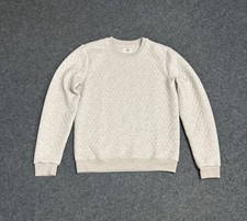 Marine Layer Mens Quilted Crewneck Sweatshirt Corbet Size Small Beige