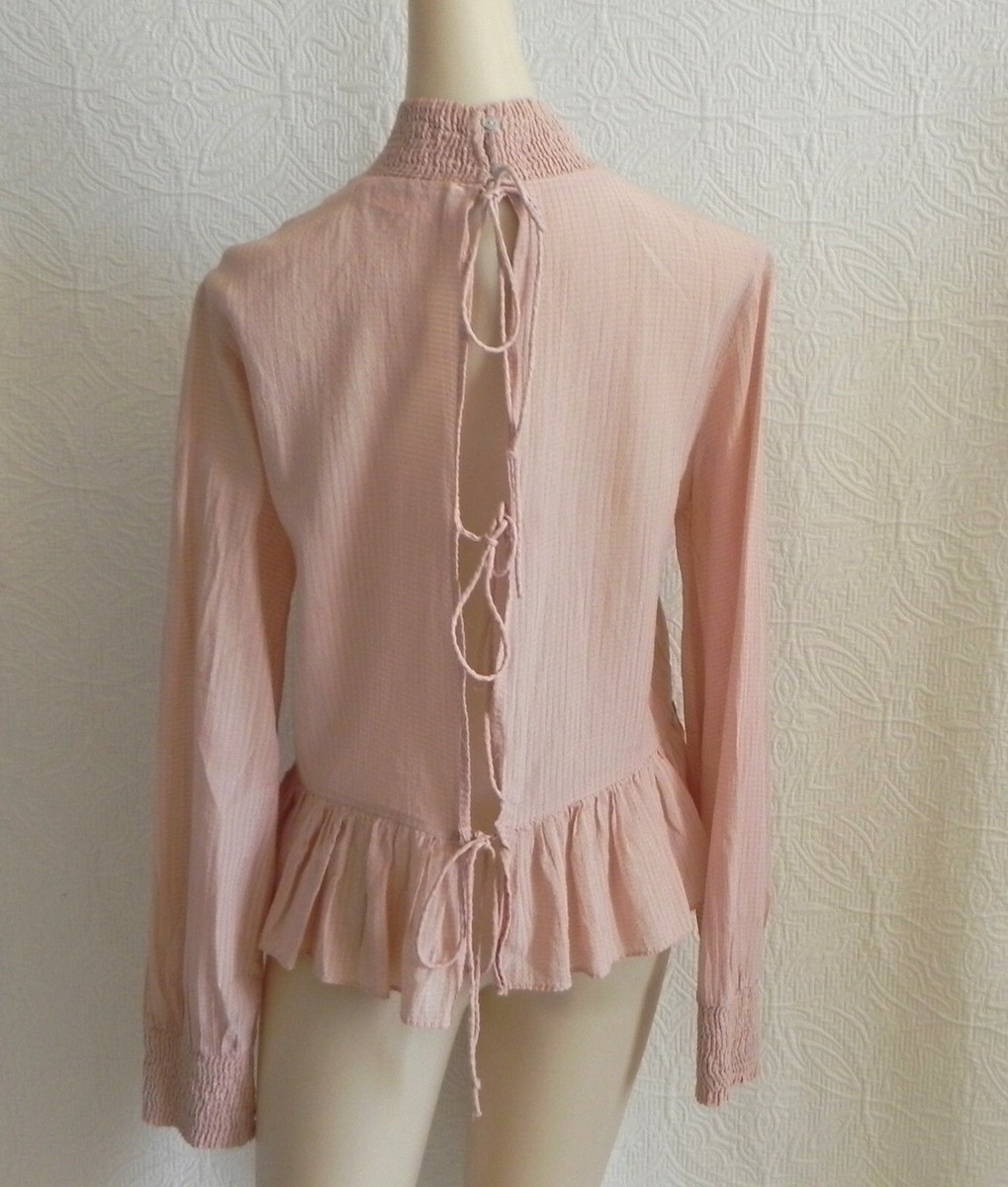 Zara Trafaluc Collection Long Sleeve Open Back/Drawstring Tie