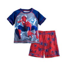  Disney Amazing Spider-Man Costume Short PJ Pals for Boys - Size 4, 5/6 - New