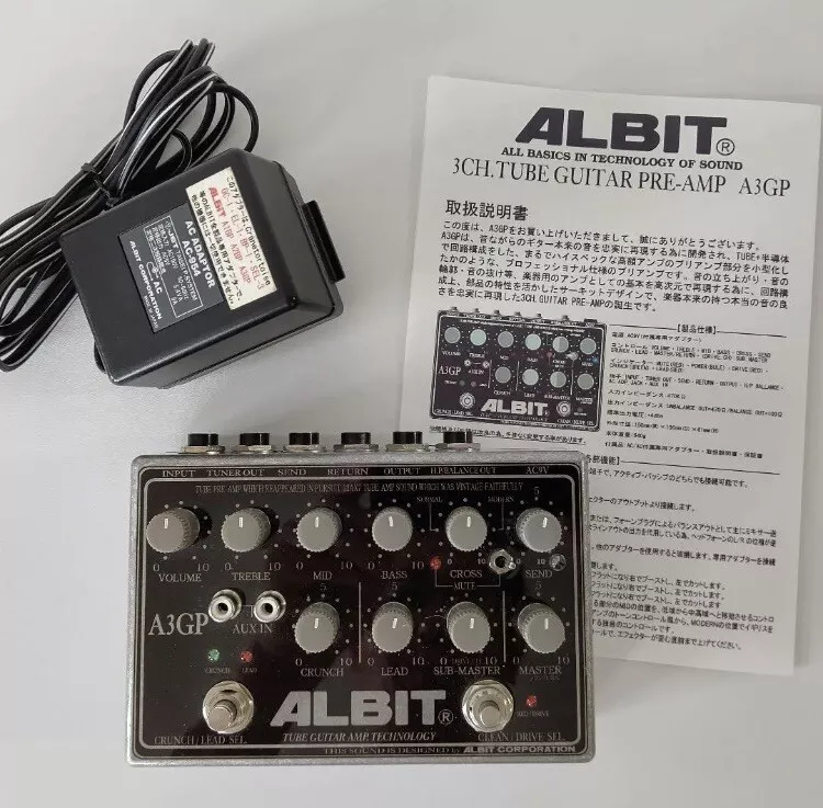 ALBIT A3GP Tube Guitar Pre-Amp Crunch overdrive Used Tested Made in Japan