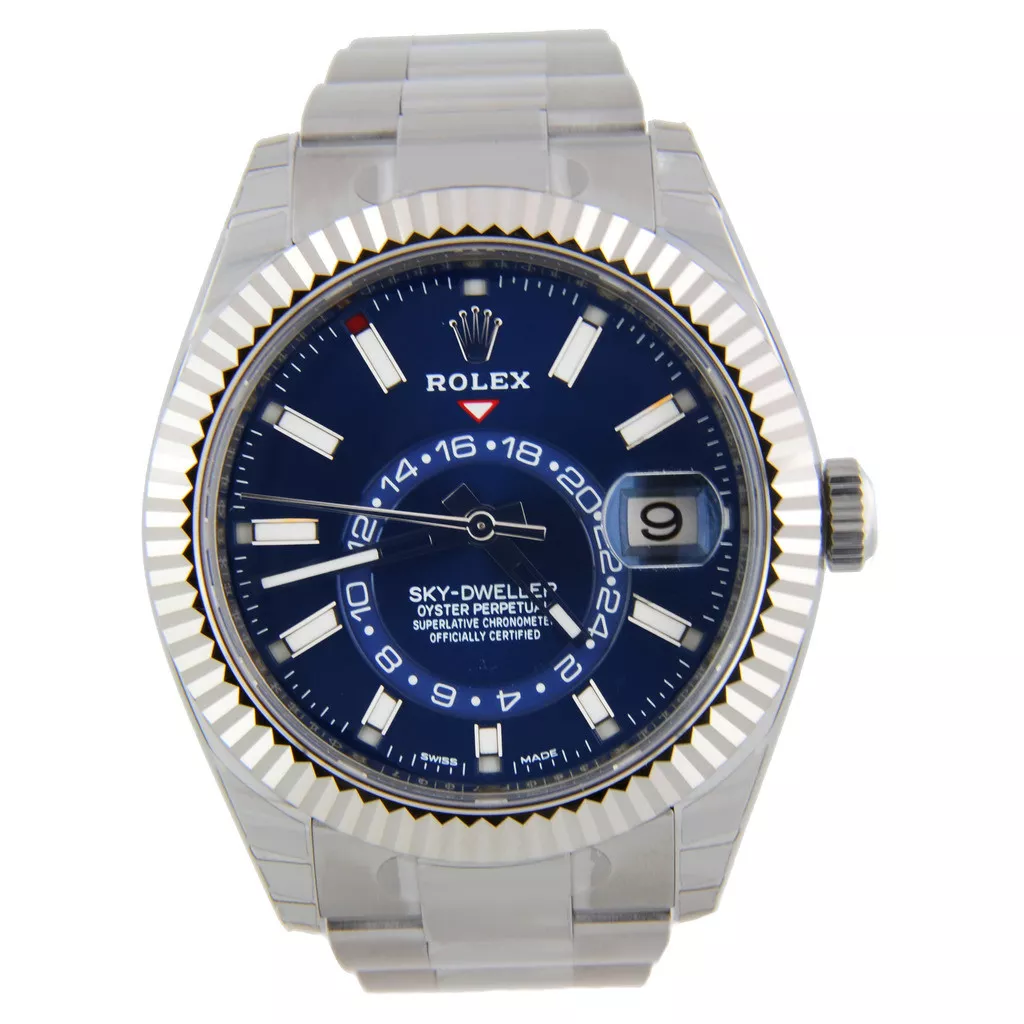 Sky dweller deals rolex blue