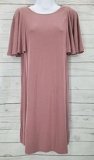 Pleoine Small Dress Mauve Stretch Short Sleeve Dolman Career Casual