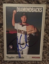 TAYLOR CLARKE 2019 TOPPS HERITAGE SIGNED AUTOGRAPH AUTO ARIZONA DIAMONDBACKS MLB