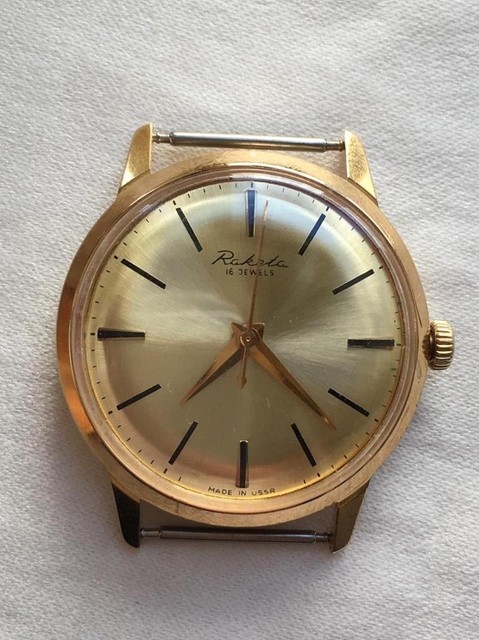 Vintage RARE Men RAKETA PAKETA Wrist Watch 16 jewel USSR CAL.2609 AU 20