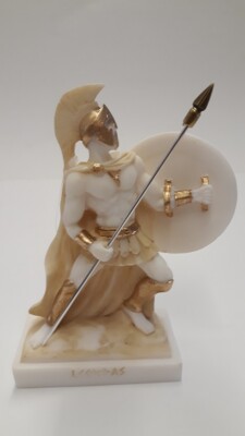 Maska 3-821P Leonidas 15 cm Alabaster Patina Serie Krieger