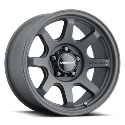4 New 17X8.5 Vision Flow Satin Black 8x170 ET18 Wheel Rim