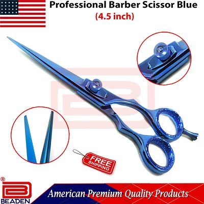 BEADEN® Saloons Haircutting Barber Shear Blue Scissor 4.5 inch Steel Stylist Schere New