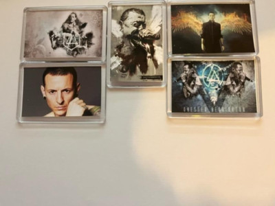 Chester Bennington, Linkin Park, Awesome collection of Five Fridge Magnets 