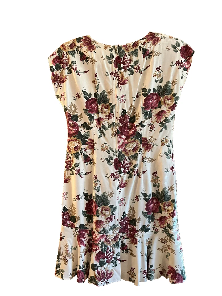 Vestido y chaqueta florales vintage de colección Sheri Martin para mujer 10P Bloomcore años 90 Foto 3 de 4