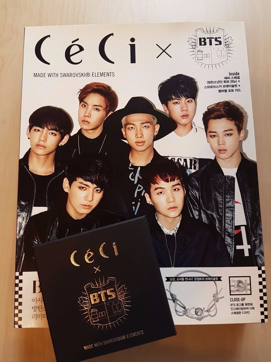 BTS X Ceci limited edition BRACELET (white)and magazine box