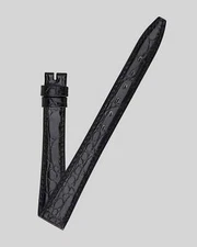 Universal Geneve 13mm x 10mm Vintage Black Crocodile Strap