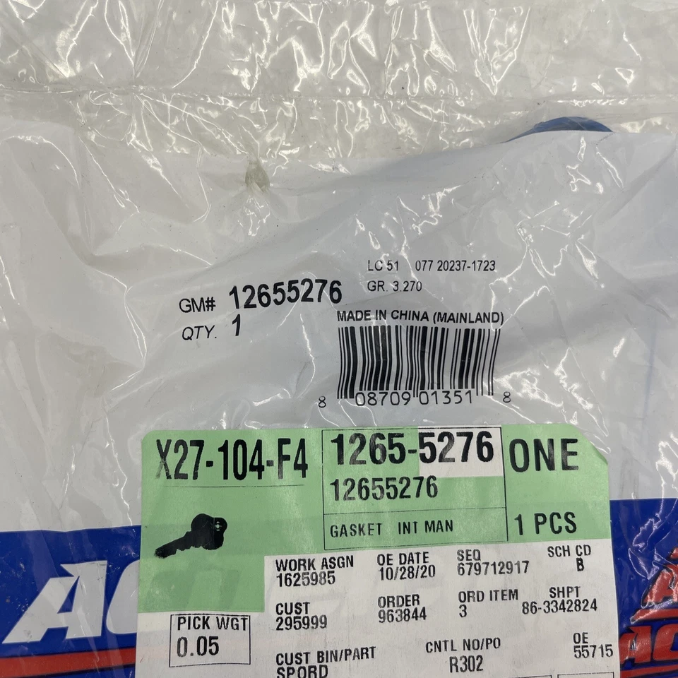 Junta del colector de admisión del motor para GMC Canyon Acadia Terrain GM 2015-2020 GENUINO Foto 2 de 2