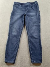 Spanx Women's Jean-ish Ankle Leggings Size M Pull On Stretch Mid Rise 27" Denim