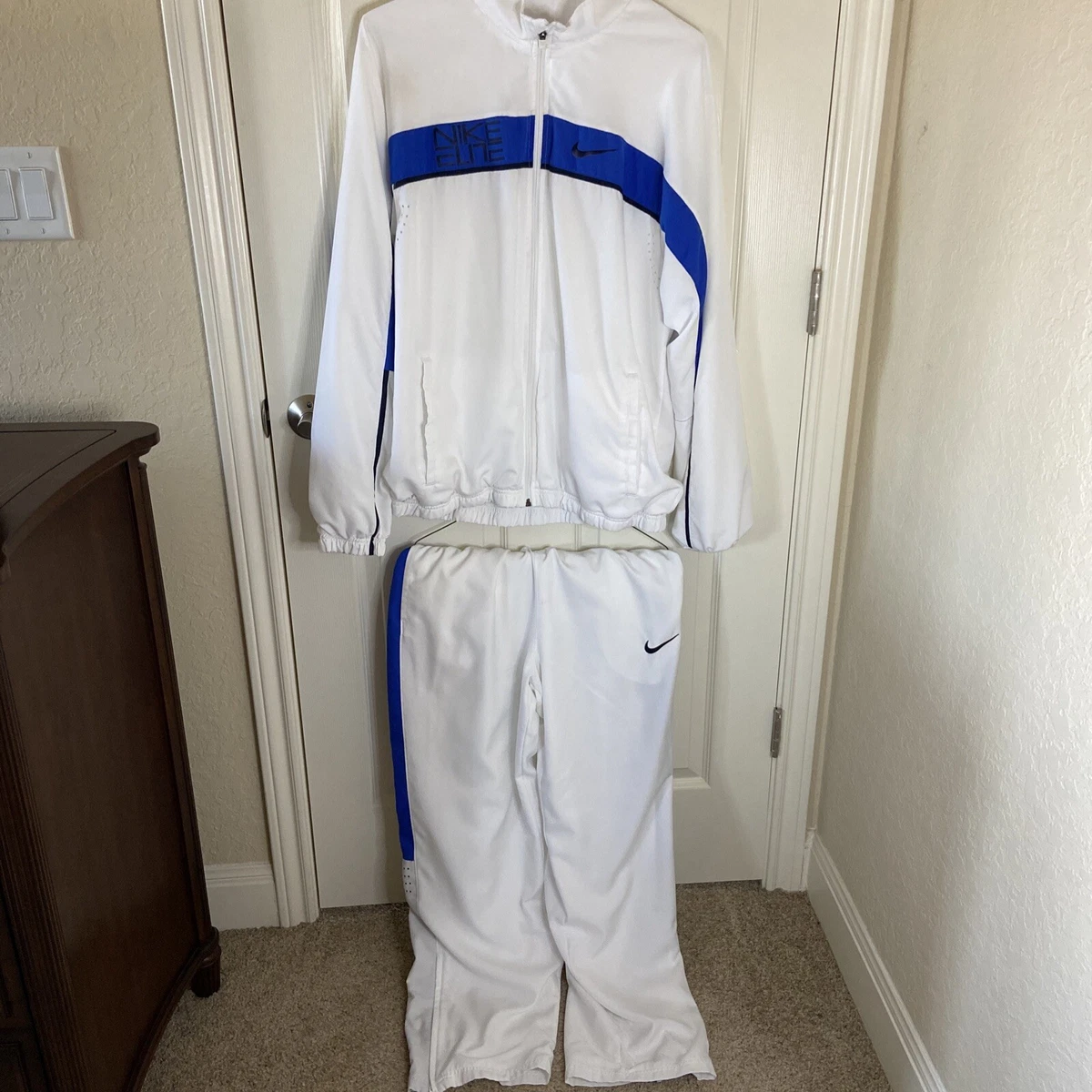 Vintage Nike Elite Tracksuit Windbreaker Set Jacket & Pants Mens XL Top/L  Bottom