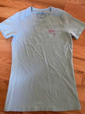 Women's Guy Harvey Mint Green Turtle T-Shirt Size: M c4