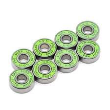 8Pcs Green Longboard Speed Inline Skate Wheel Bearings Skate Scooter