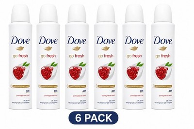 Dove Go Fresh Pomegranate Antiperspirant Deodorant Spray 6 Pack 150ml 48HR
