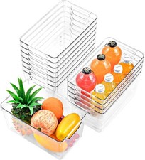 12 Pack Pantry Organization and Storage Clear Plastic Storage Bins Middle