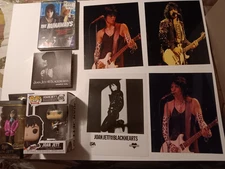 Joan Jett collector lot 4 photos, two funko, one cd, Runaways movie about JJ