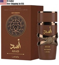 Lattafa Asad Bourbon for Men Eau de Parfum Spray, 3.4oz 100ml New in Box