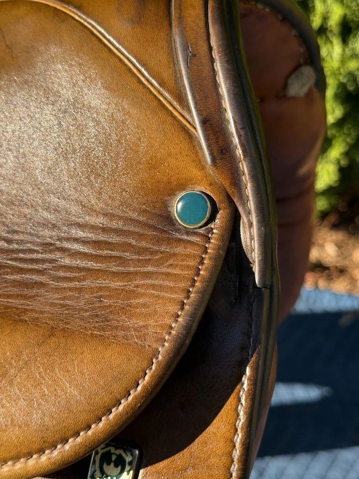 "Silla de montar Stubben Parzival 17"" cuero marrón hecha a mano en Suiza" Foto 4 de 4