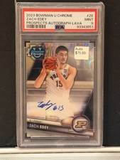 PURDUE ZACH EDEY 2023 BOWMAN U Chrome  PROSPECT AUTO  LAVA  #124 /199 Grizzlies