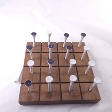 Handmade Wooden Four Square Game Bar Tabletop Game 2 Players 