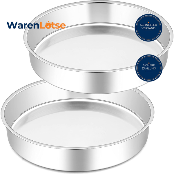 Backform 2Er Set Edelstahl Rund Kuchenform 25Cm Gesund SpüLmaschinenfest-image