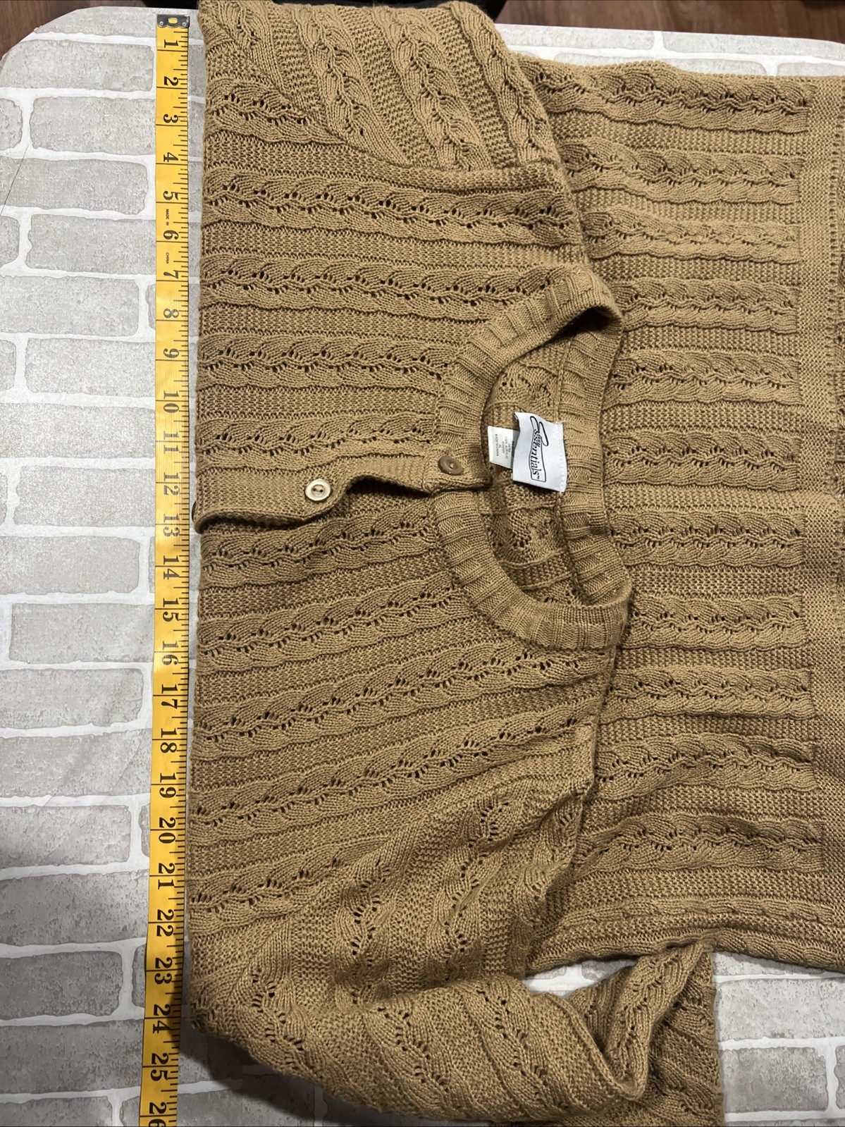 Easy Essentials Cable Knit Long Sleeve Sweater Ca… - image 11