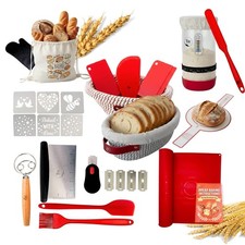 Sourdough Starter Kit for Beginners, 34oz Jar Complete Baking Tools Boros...