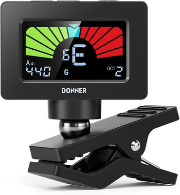Donner Guitar Tuner Clip on Magnetic Guitar Tuner with Color LCD Display for Aco