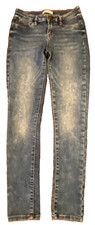 Refuge Skinny Jeans Whiskered Denim Mid-Rise size 4 stretchy 5 Pockets