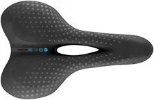 Selle San Marco Trekking Open-Fit Gel Saddle - Black 175mm Width Steel Rails