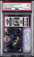 2022 CONTENDERS OPTIC VAR-AUTO-PURPLE PULSAR #104 BAILEY ZAPPE 15/21 PSA 9