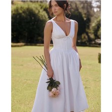 House Of CB cotton Emmelina Dress white Large (Plus cup)