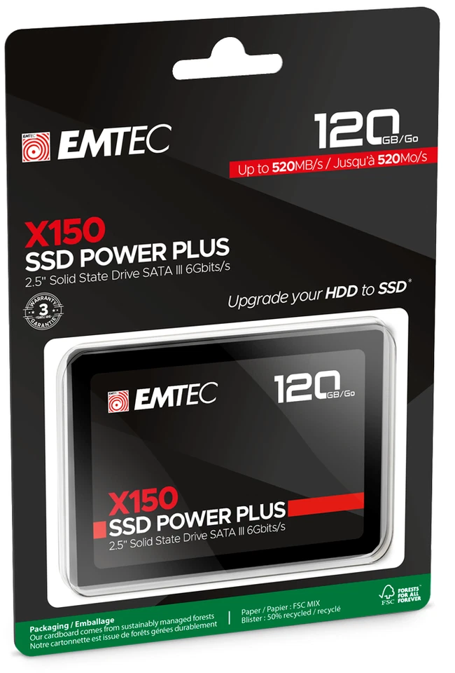 EMTEC SSD 2TB 480GB 240GB 120GB X150 2.5'' internal Solid State Drive SATA Lot - Image 2 of 4